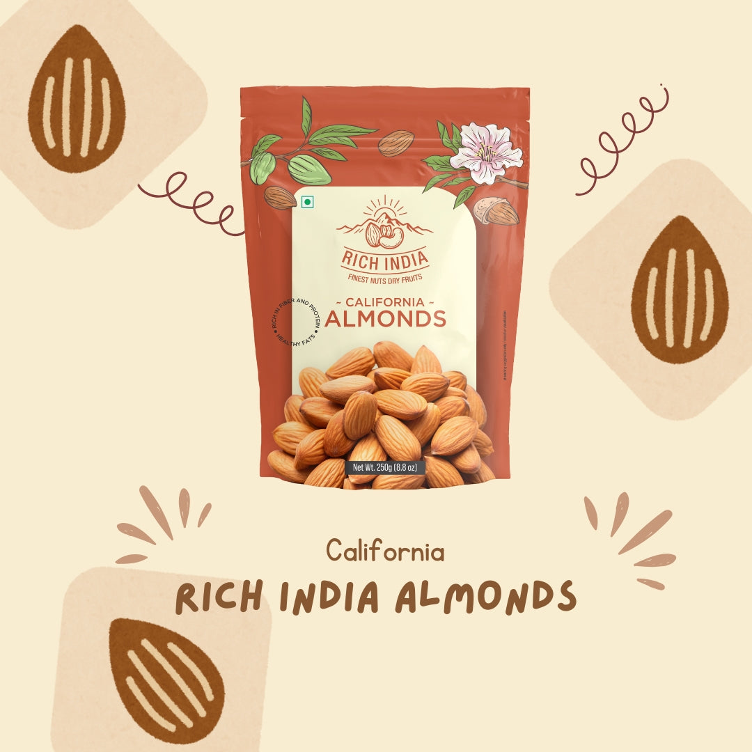 Rich India California Almonds - 250g