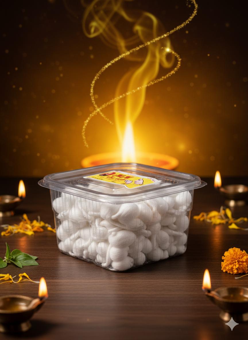 Premium cotton deepbatti , navratri , Diwali make your home bright