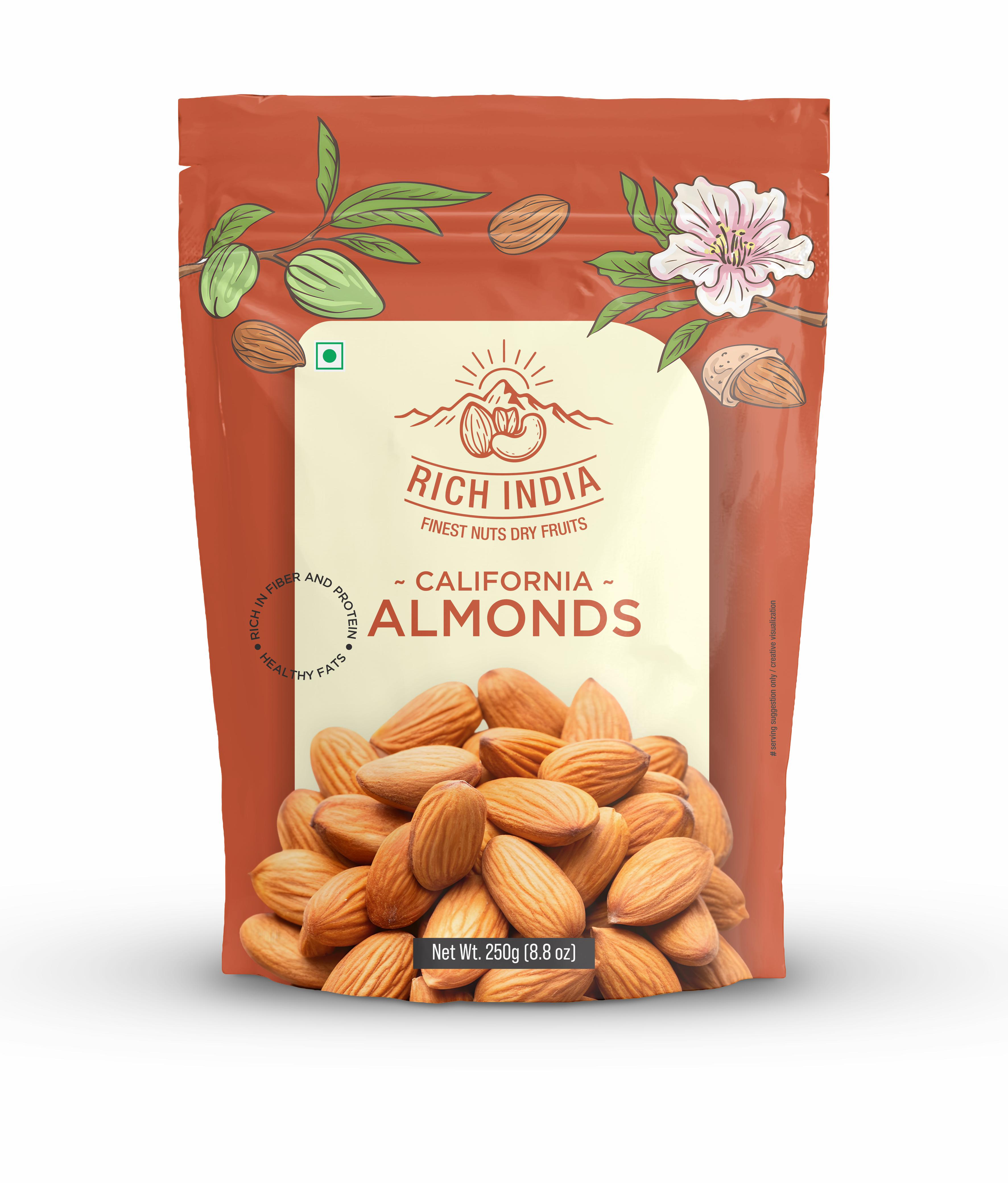 Rich India California Almonds - 250g