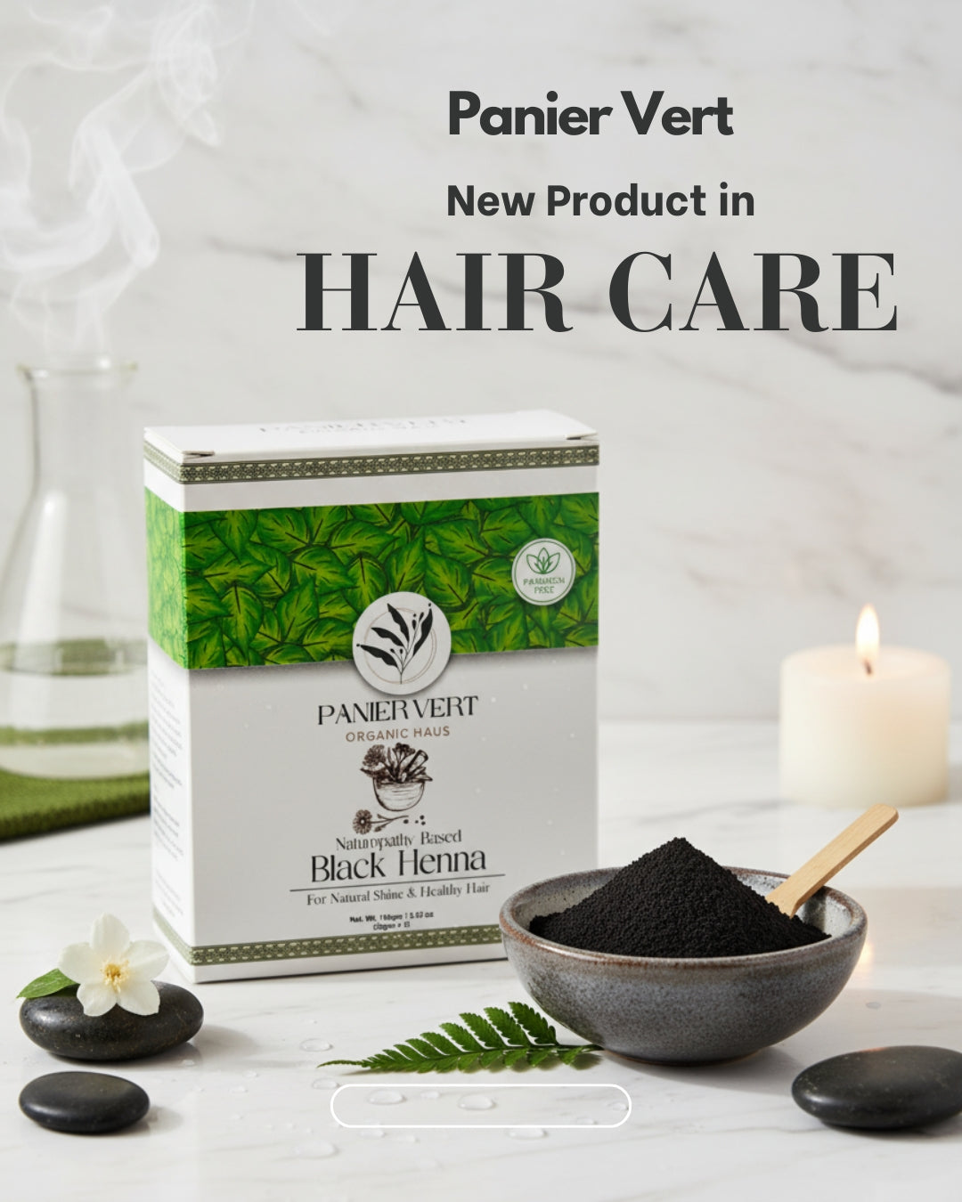 Unlock Natural Shine: Panier Vert Black Henna - Organic Hair Care