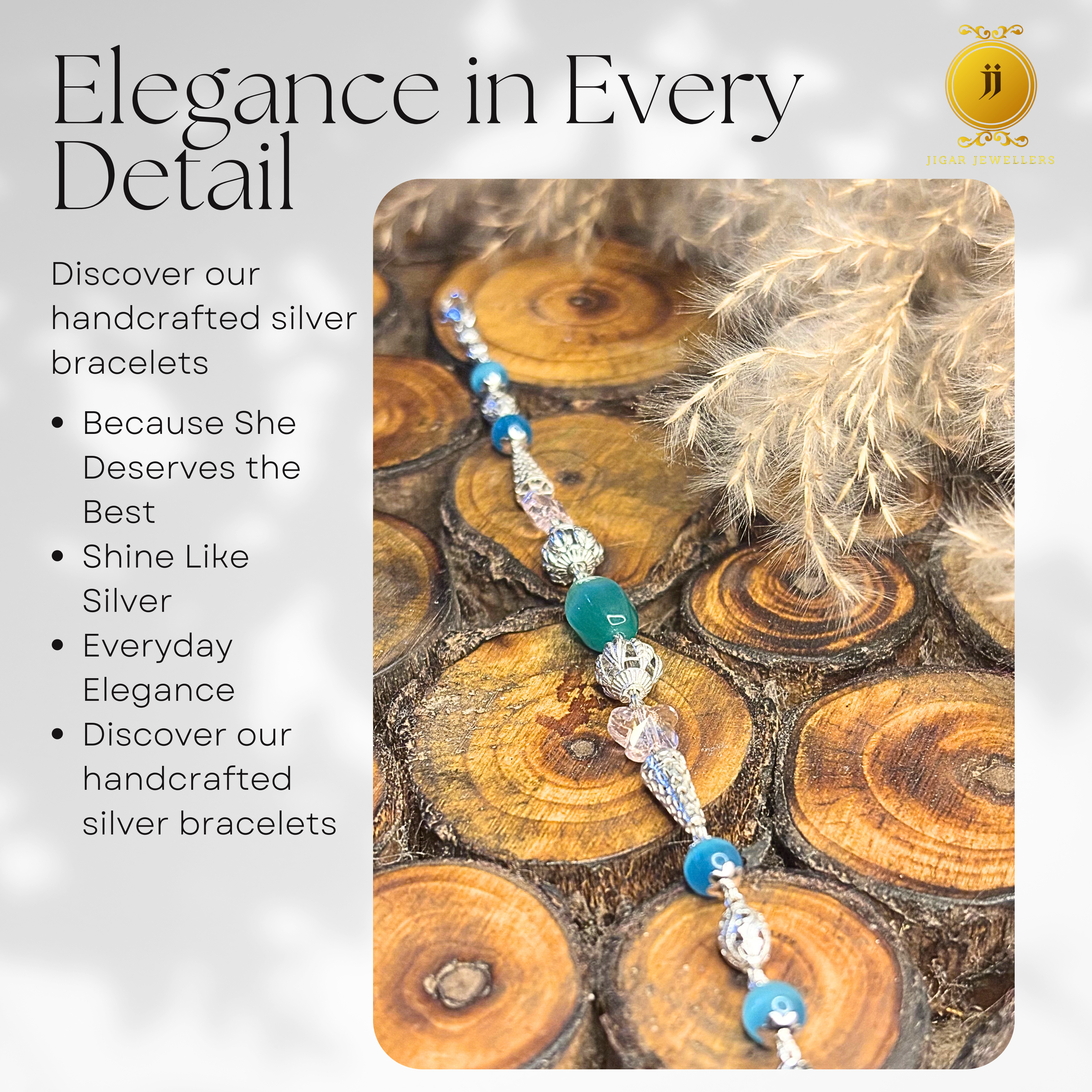 Pure Silver Dual Tone Cat's Eye Bracelets For Her 6.93g Silver [with silver bill]