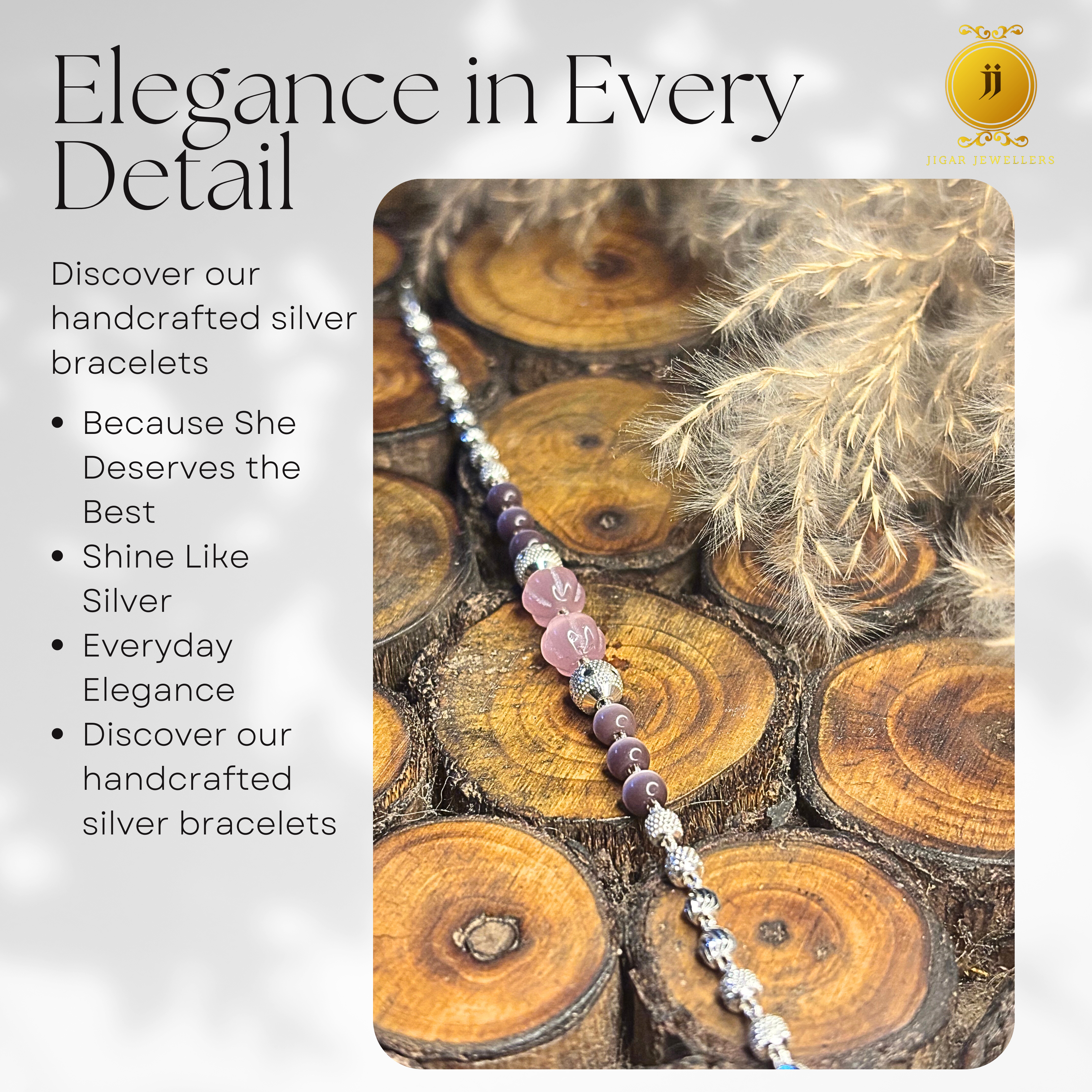 Pure Silver Pink Cat's Eye Bracelets For Her 5.78g Silver [with silver bill]