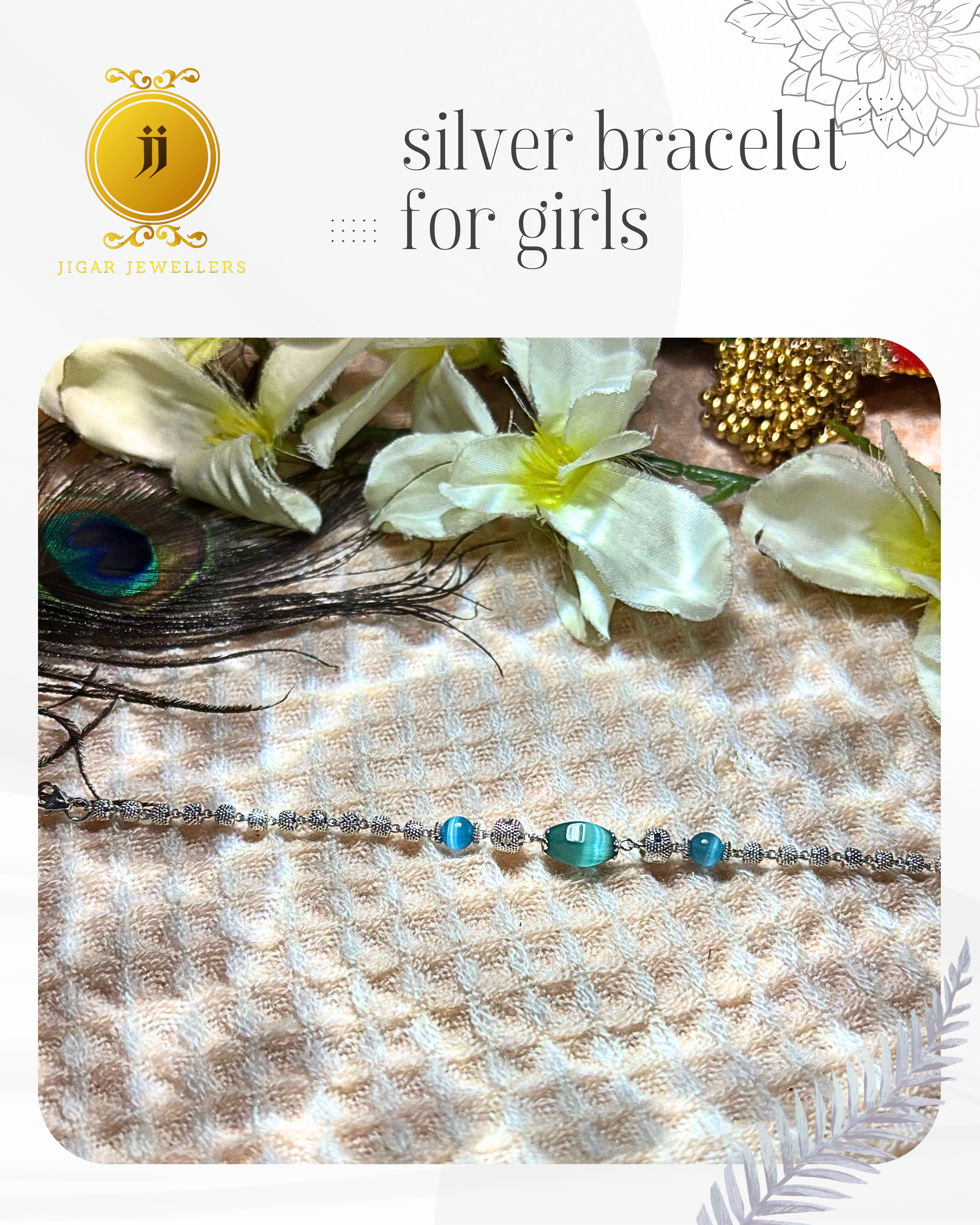 Pure Silver Deep Ocean Bracelets For Her 6.77g Silver [with silver bill]