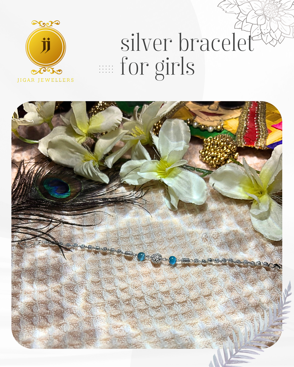 Pure Silver Teal Shimmer Cat's Eye Bracelets For Her 6.00g Silver [with silver bill]