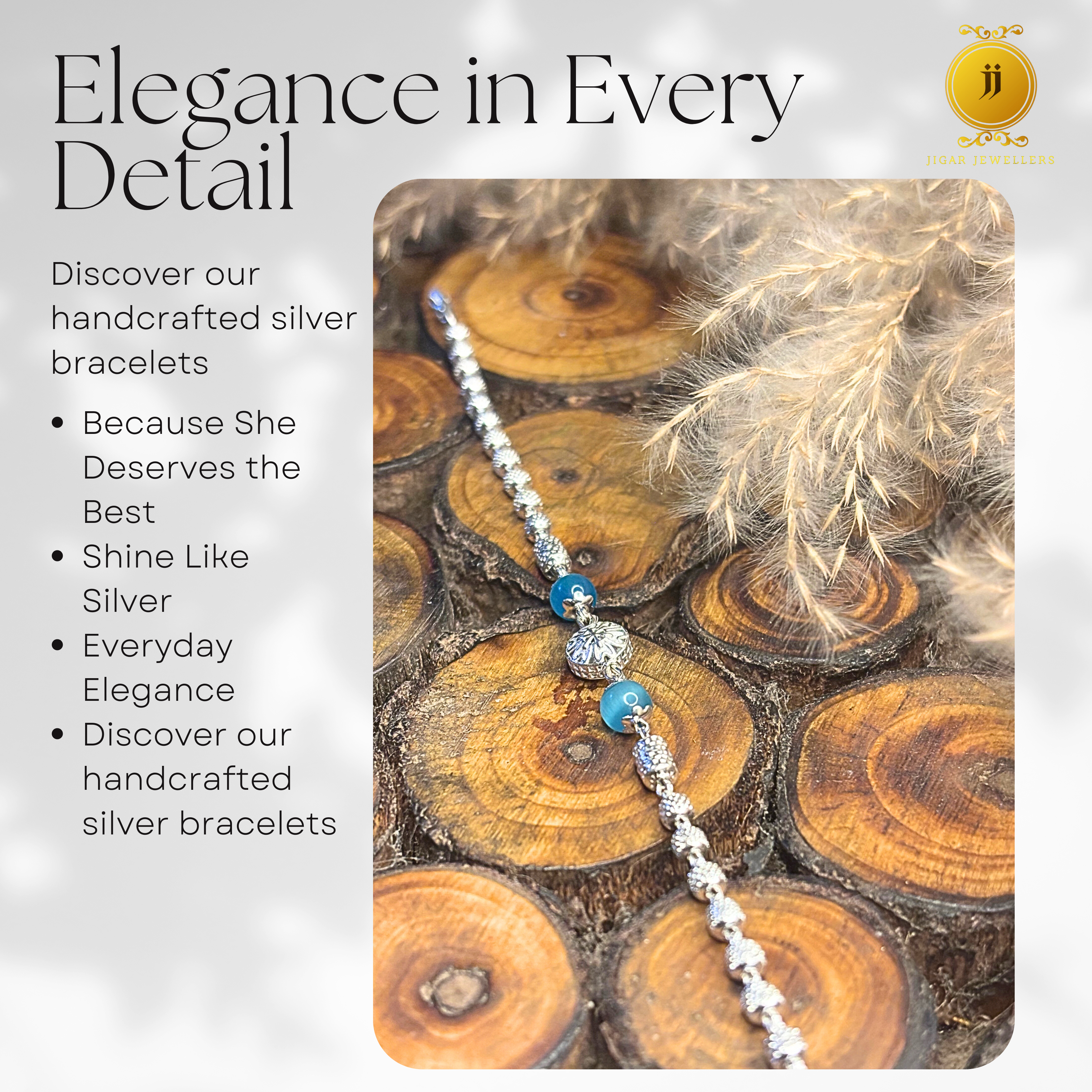 Pure Silver Teal Shimmer Cat's Eye Bracelets For Her 6.00g Silver [with silver bill]