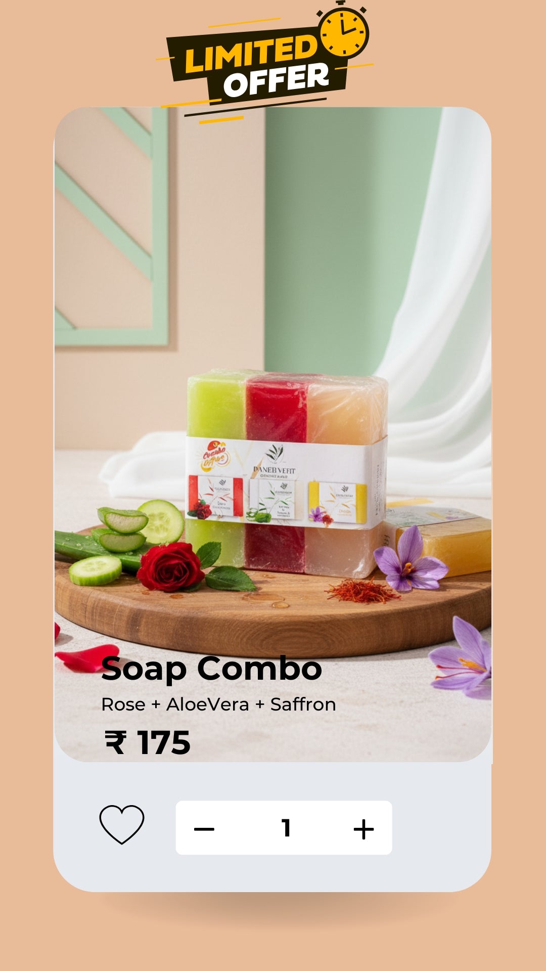 Panier Vert | Rose, Aloe Vera & Saffron Soap Combo